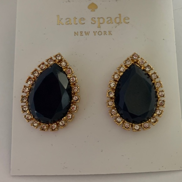 Kate Spade navy blue earrings - Picture 1 of 2